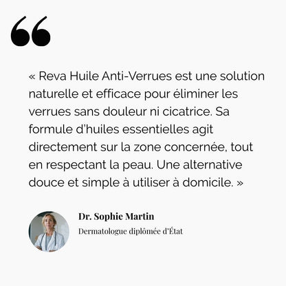 Reva, huile anti verrues
